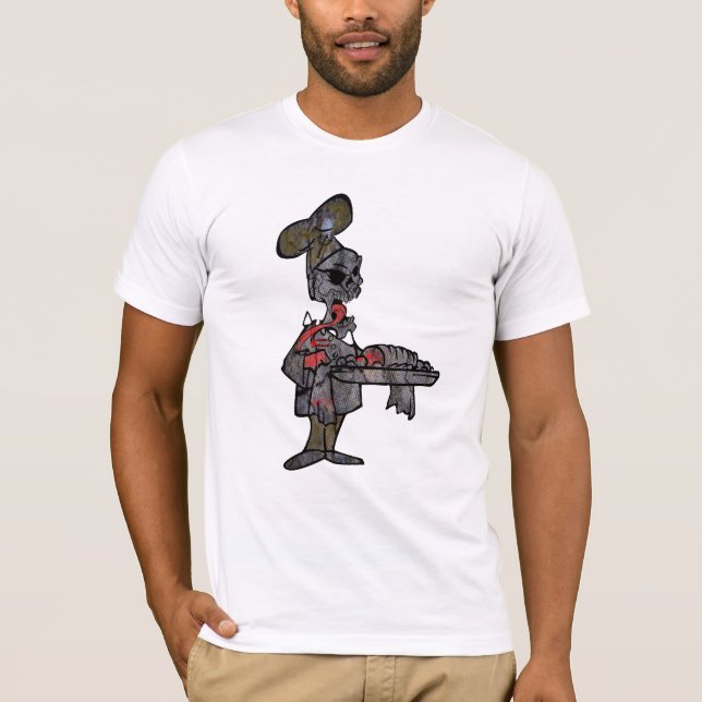 Camiseta cozinheiro chefe super dos crânios dos bros de (Frente)