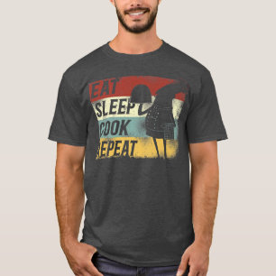 Camiseta cozinheiro-cozinhar retro cozinha vintage chef 143