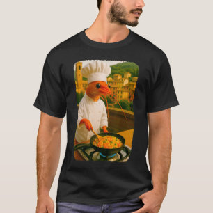 Camiseta Cozinheiro de Camarão Engraçado Cozinhando Arroz F