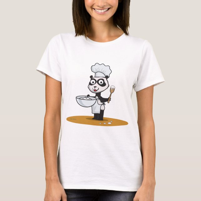 Camiseta Cozinheiro do urso de panda (Frente)