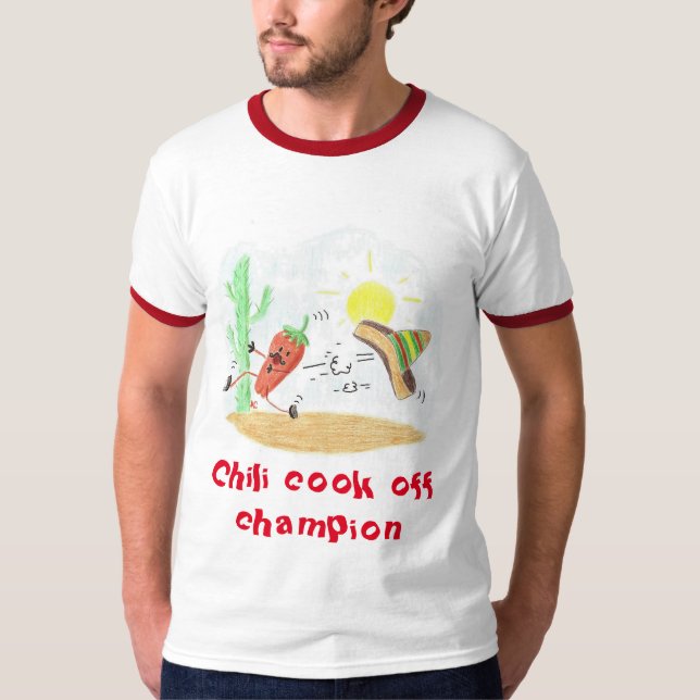 Camiseta Cozinheiro engraçado do pimentão fora do t-shirt (Frente)