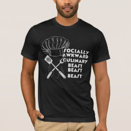 Camiseta Cozinheiro Engraçado Socialmente Encantado