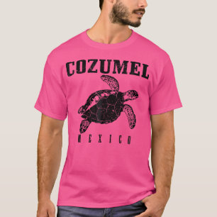 Camiseta Cozumel Beach Mexico Sea Turtle Surfer Scuba Divin