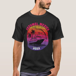 Camiseta Cozumel Cruise Mexico 2023 Family Distress Retro