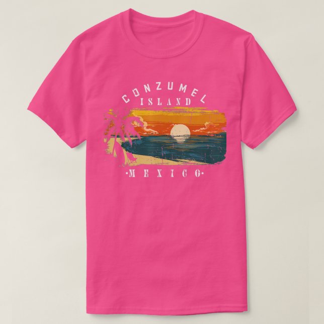 Camiseta Cozumel Mexico Beaches Retro Legal Distante 2 (Frente do Design)