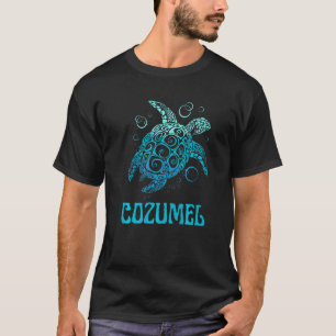 Camiseta Cozumel, México, Design Prem, Tartaruga Azul do Ma