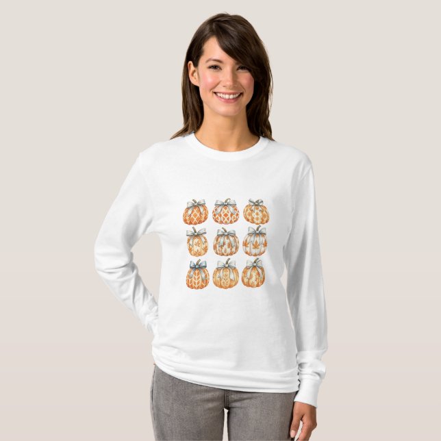 Camiseta Cozy Autumn Pumpkin (Frente Completa)