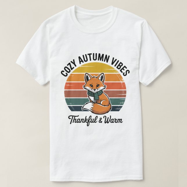 Camiseta Cozy Autumn Vibes (Frente do Design)