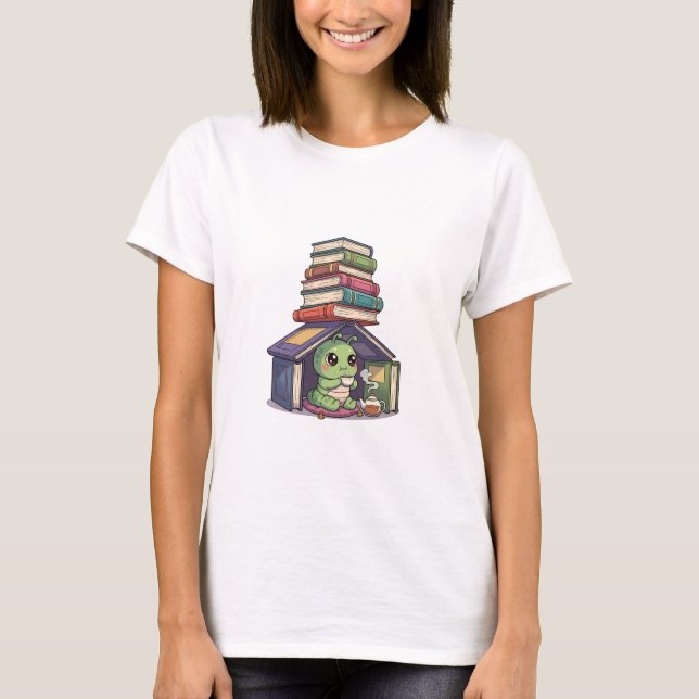 Camiseta Cozy Bookworm's Tea Time Hideaway (Frente)