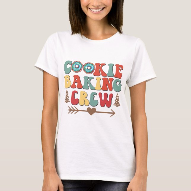 Camiseta Cozy Cookie Baking Crew - Essenciais da cozinha di (Frente)