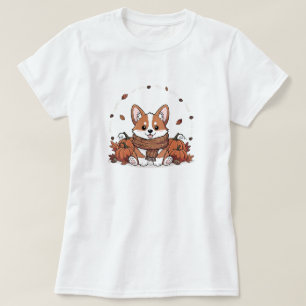 Camiseta Cozy Corgi   APENAS BRANCO