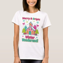 Camiseta "Cozy Cottage Christmas Scene"