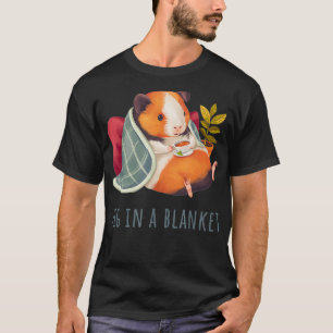 Camiseta Cozy Cute Guiné Pig num chá Bebendo em branco ou