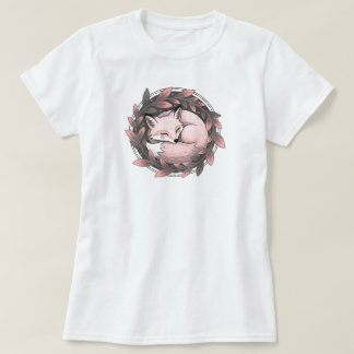 Camiseta Cozy Fox nas Folhas do outono | APENAS BRANCO