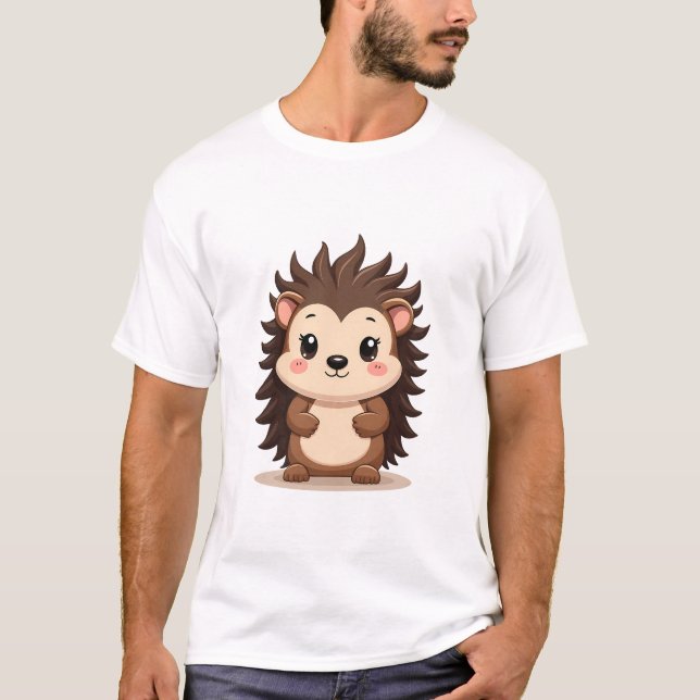 Camiseta Cozy Hedgehog em Forest (Frente)