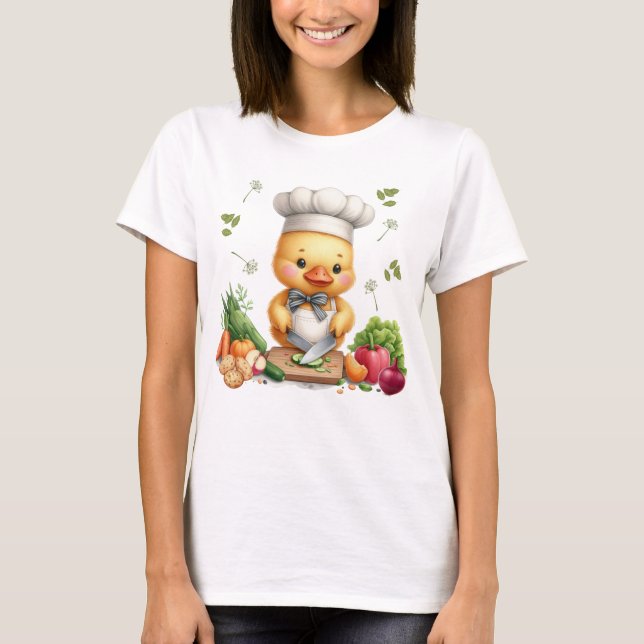 Camiseta Cozy Kitchen Patos Design Cozinhar (Frente)