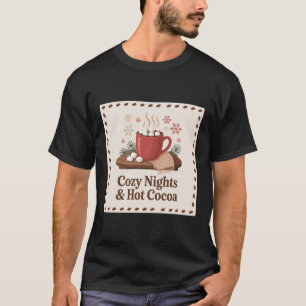 Camiseta "Cozy Nights & Hot Cocoa", Mug de marshmallow D