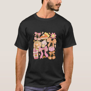 Camiseta Cozy Pumpkin Spice Floral Autumn Pumpkin Pie Vibes