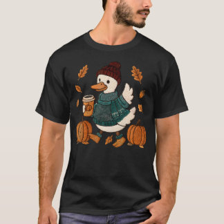 Camiseta Cozy Season Duck Cute Fall Duck Pumpkin Spice Autu