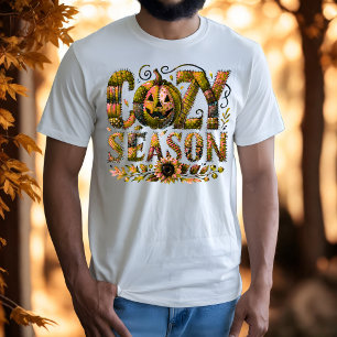 Camiseta Cozy Seazon Patchwork Pumpkin