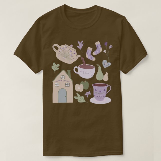 Camiseta Cozy tea time 1 (Frente do Design)
