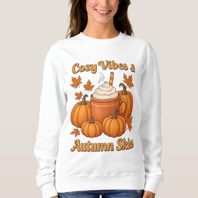 Camiseta "Cozy Vibes & Autumn Skies" (Frente)