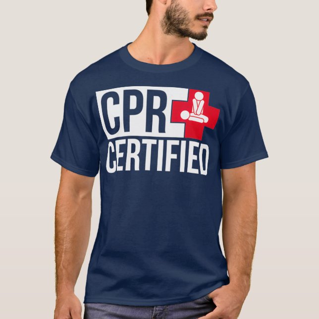 Camiseta CPR Certified Shirt CPR Student Training  Gift (Frente)