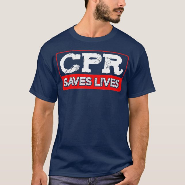 Camiseta CPR salva vidas Serviços paramédicos de emergência (Frente)