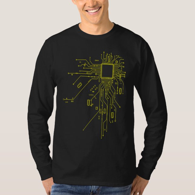 Camiseta CPU Technology Nerd Computer Chip Informative Prog (Frente)