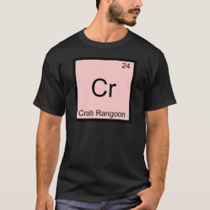 Camiseta Cr - símbolo engraçado do elemento da química d