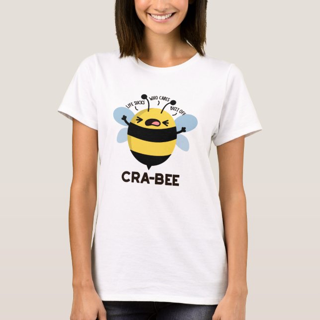 Camiseta Cra-Bee Funny Crabby Bee Pun (Frente)