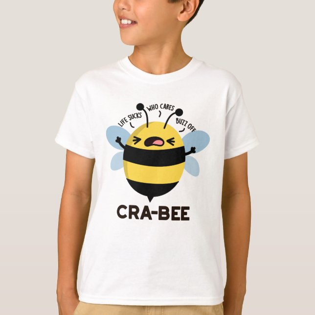 Camiseta Cra-Bee Funny Crabby Bee Pun (Frente)