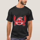 Camiseta Crab Christmas Santa hat<br><div class="desc">Este design é o presente perfeito para um aniversário,  Natal e outras celebrações. É adequado para mulheres,  homens e crianças.</div>