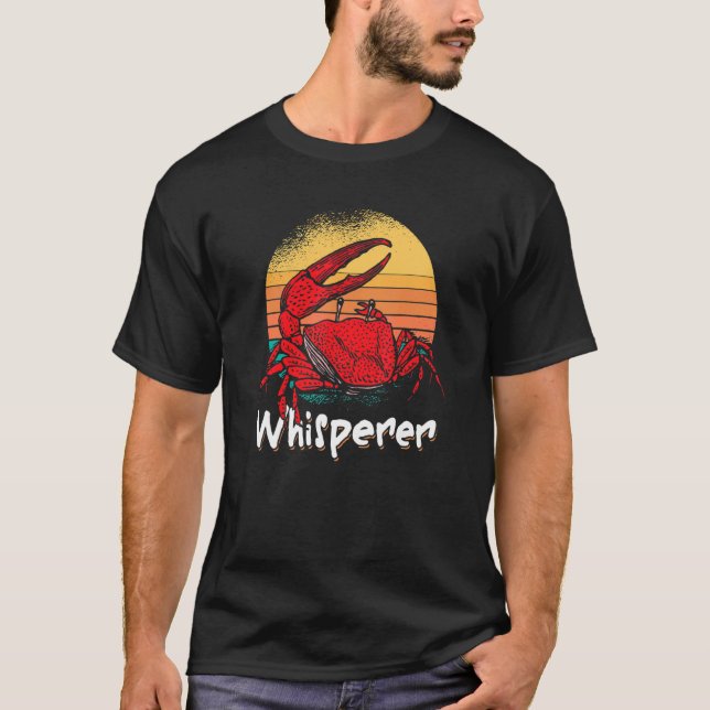 Camiseta Crab Crabbing Fisherman Crab Catcher Whisperer Ret (Frente)