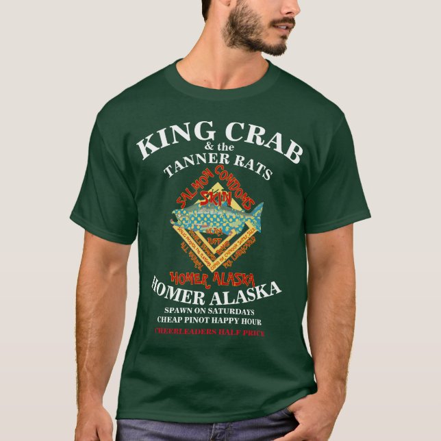 CAMISETA CRAB DO REI E O RATO DO TANNER HOMER ALASKA AK (Frente)