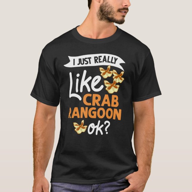 Camiseta Crab Rangoon Cream Queijos Wontons Dip Molhes Chin (Frente)