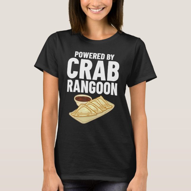 Camiseta Crab Rangoon Cream Queijos Wontons Dip Molhes Chin (Frente)