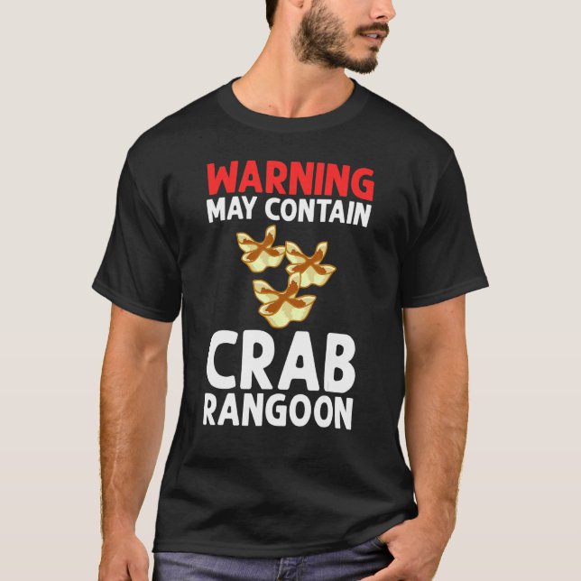 Camiseta Crab Rangoon Cream Queijos Wontons Dip Molhes Chin (Frente)