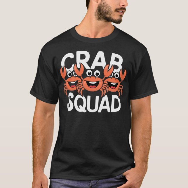 Camiseta Crab Squad TShirt for Crab Lover Shirt  Cool Crab (Frente)