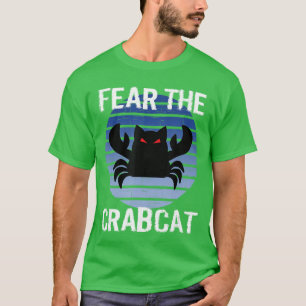 Camiseta Crabcat Medonho Gato de caranguejo engraçado Crípt