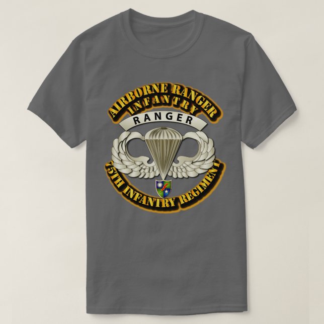 Camiseta Crachá 75 - Infantaria (Frente do Design)