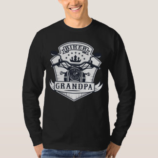 Camiseta Crachá Biker Grandpa Motorcycle Rider