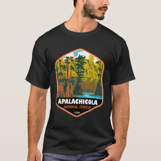 Camiseta Crachá da Árvore Baldcypress da Floresta Nacional 