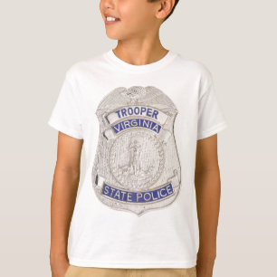 Camiseta Crachá da polícia da polícia estadual de Virgí