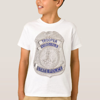 Camiseta Crachá da polícia da polícia estadual de Virgínia