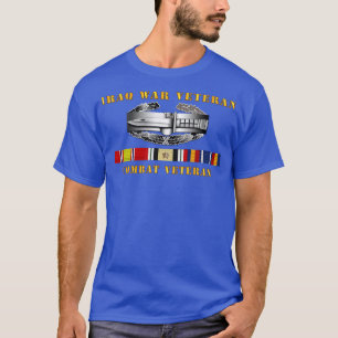 Camiseta Crachá de Ação de Combate IraqueVeterano w CAB IRA