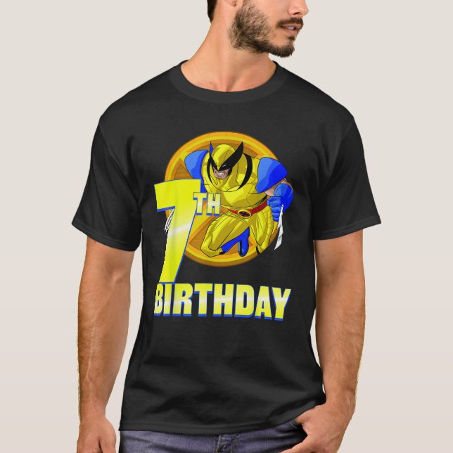 Camiseta Crachá de aniversário Marvel X Men Wolverine 7 (Frente)