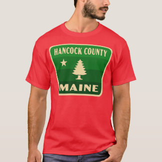 Camiseta Crachá de árvore de pinheiro retrô de HanCounty Ma