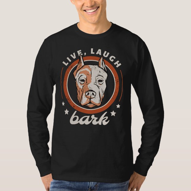 Camiseta Crachá de Cachorro Pitbull (Frente)