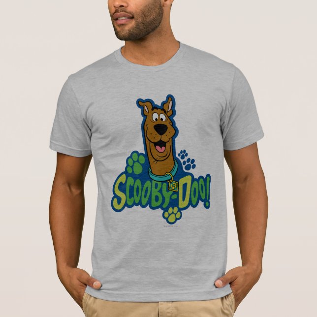 Camiseta Crachá de Caractere de Impressão de Pata Scooby-Do (Frente)